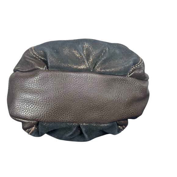 The Sak Deena Flap Fold Over Leather Brown Patchwork Crossbody Purse adjustable - Picture 4 of 9